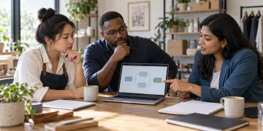 A small-business team evaluates how current tools support its real workflow.