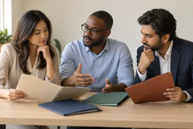 A small-business team decides to keep exception-heavy work manual for now.